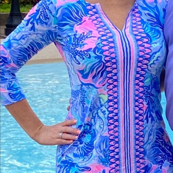 Lilly Pulitzer UPF 3/4 length sleeve dress - Picture 8 of 9